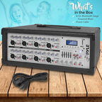 Pyle 800W Bluetooth Stage Powered Mixer - 8-Channel Pro Audio Sound System with MP3/USB/SD Readers - RCA/1/4” Effects Loop - Aux Input - Digital LCD Display - Built-in Cooling Fan - PMX840BT