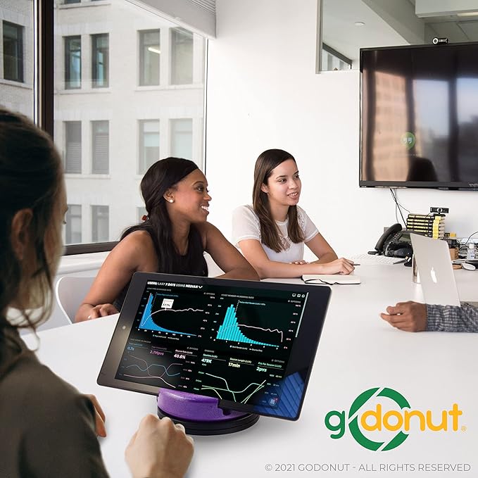 GoDonut – Phone Stand 360 Swivel – Cell Phone Holder + iPad Stand Desk Organizer - Compatible with Tablet, iPhone, Kindle & Most Smartphones – Hunter Green