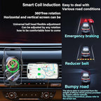 Wireless Car Charger, Cell Phone Car Mount 15W Fast Charging Auto Clamping for Car Vent Phone Holder Charger for iPhone 16 15 14 13 12 11 Pro Max, Glaxy S24 Ultra, LG, Google