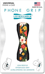 LOVEHANDLE Universal Phone Grip for Smartphones & Mini Tablets - Phone Holder for Hand - Wireless Charging Compatible - Made in The USA - Floral Garden