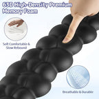 Cloud Wrist Rest Keyboard, Cloud Keyboard Wrist Pad Set with PU Leather Memory Foam, Cute Arm Rest for Palm Support, PC/Gaming Desk Accessories/Office Setup/Computer Hand Cushion - Black