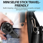2025 New 4 in 1 Multifunctional Magnetic Selfie Stick, 360° Rotation Phone Tripod with Remote Control, Portable Extendable Mag Tripod, Universal Mobile Phone Holder for Travel Vlog(Black)