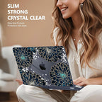 Case for MacBook Air 15 Inch 2025 2024 2023 Release M4 A3241 M3 A3114 M2 A2941, Hard Shell with Screen Protector & Keyboard Cover, Compatible with Touch ID, Luxury Floral