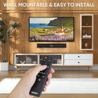 Saiyin Sound Bar,17 inch Sound Bar for Smart TV with Bluetooth 5.3/Optical/AUX Connection, Soundbar for TV/PC/Gaming/Projectors,Wall Mountable & Ultra Compact Design