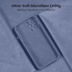 FireNova for iPhone 14 Pro Case, Silicone Upgraded [Camera Protection] Phone Case with [2 Screen Protectors], Soft Anti-Scratch Microfiber Lining Inside, 6.1 inch, Lavender Gray