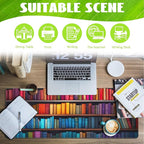 Large Gaming Mouse Pad for Desk,Bookshelves Full of Books Desk Mat,Colorful Books Desk Pad,Extended Big Computer Keyboard Mouse Pad with Non-Slip Base and Stitched Edge,31.5"x11.8"