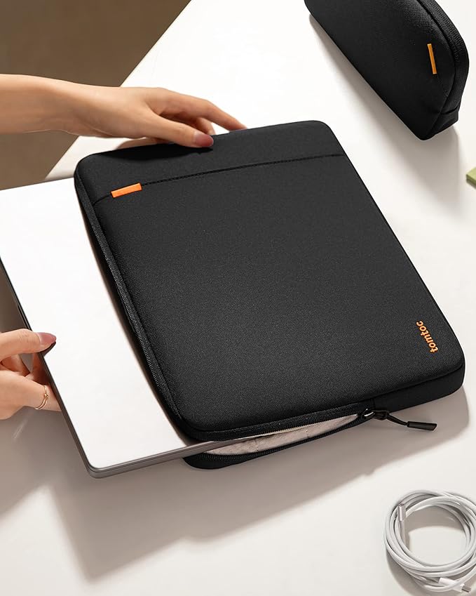 tomtoc 360 Protective Laptop Sleeve Set for 15-inch MacBook Air M4/A3241 2025, M3/A3114 M2/A2941, 15-inch MacBook Pro A1990 A1707, Dell XPS 15 Plus, Water-Resistant Laptop Case with Accessory Pouch