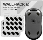 Wallhack PTFE Pill Mouse Skates | Premium Universal Skates for Gaming Mice | Ultra-Smooth Glide on Cloth & Glass Pads | Customize Speed & Control | Fast, Easy to Apply | Black 7mm x 14mm