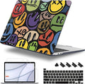 Case for MacBook Pro 13 inch with/Without Touch Bar (2016-2022, M2 A2338 M1 A2289 A2251 A2159 A1989 A1706 A1708), Hard Shell + Keyboard Cover + Dust Plug, Happy Emoji
