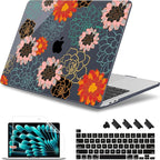 May Chen Case for MacBook Pro 13 inch M2 2023,2022,2021,2020 A2338 M1 A2251 A2289, Plastic Hard Shell Case for MacBook Pro 13" with Touch Bar Fits Touch ID, Flower