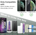2 Pack Matte Privacy Screen Protector for iPhone 11 Pro Max and iPhon XS MAX 6.5-Inch Auto Dust Removal, No Bubbles,Anti-Spy Tempered Glass Film, Easy Installation