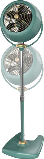 Vornado VFAN™ Sr. Pedestal Vintage Fan Retro Metal Standing Air Circulator for Cooling & Decor 3 Speeds, Adjustable Tilt Green