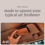 Drift Car Air Freshener - The Original Wood Air Freshener - Car Odor Eliminator - Long Lasting Scent - Metal Clip - Essential Oils - Clean Ingredients - Pine Scent 3 Pack Refill - NO CLIP INCLUDED