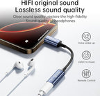 USB C to Lightning Audio Adapter, USB Type C Male to Lightning Female Headphone Converter, Compatible with iPhone 16/15 Full Series, iPad Pro, iPad Air 6/5/4, MacBook