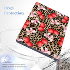Case for MacBook Air 15 Inch 2025 2024 2023 Release M4 A3241 M3 A3114 M2 A2941, Hard Shell with Screen Protector & Keyboard Cover, Compatible with Touch ID, Leopard Cherry