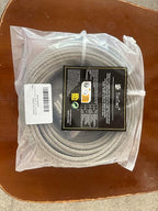 TooTaci 3/16" Stainless Steel Cable, 100ft Wire Rope with Aluminum Crimping Sleeve&Thimbles, 7x19 Strands, 3700lbs Breaking Strength Heavy Duty Aircraft Cable for Zipline, Deck Railing, Shade Sail