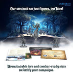 Underdusk: Chaotic Encounters - 64 Unpainted Tabletop Miniatures for D&D, Pathfinder & RPGs | Monster Figures Starter Pack with Stat Blocks