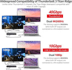 SIIG Thunderbolt 3 or USB C Dual 4K Display Docking Station with 60W PD- Titan Ridge (2X DP 1.2, 1x USB-A/2x USB-C 10Gbps, 2X USB-A 5Gbps, Ethernet) for Windows&Mac M1/M2/M3 Pro/Max (JU-DK0C11-S1)
