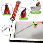 FLYZZZ Windows Screen Door Repair Kit Fiberglass Mesh 48''x118''(0.138"Spline) Black Window Screen Repair Kit Replacement Mesh Tool for Patio Screen Sliding Door Screen