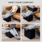 Ganondorf Foot Rest for Under Desk at Work Adjustable Foot Rest Under Desk Ergonomic Foot Stools for Under Office Desk Leg Pillow for Underdesk Footrest with Washable Cover, Black