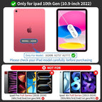 Keyboard Case for iPad 10th Generation (10.9" 2022) and iPad 11th (A16, 2025), Magnetic Detachable Wireless keyboard for ipad 10th generation with 7 Color Backlight, Multi-Touch Trackpad(White)