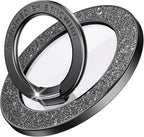 Syncwire Magnetic Phone Grip for MagSafe, Sparkle Phone Ring Holder, Rotatable Kickstand Bling Phone Ring Stand Removable MagSafe Accessories for iPhone 15 Pro Max 14 13 12,Android - Black Diamond