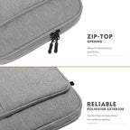 MoKo 12.9 Inch Tablet Sleeve Bag Carrying Case with Pockets Fits iPad Pro 12.9 M2 2022/2021/2020, Surface Laptop Go 12.4", Galaxy Tab S8+/S9+ 12.4" 2022/2023, Light Gray