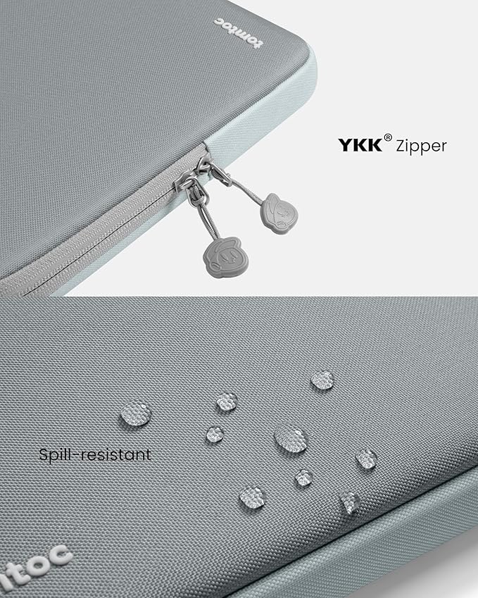 tomtoc 360 Protective Laptop Sleeve for 14-inch MacBook Pro M4/M3/M2/M1 Pro/Max A3112 A3401 A3185 A2992 A2918 A2779 2024-2021, Water-Resistant Case Bag with Accessory Pocket for 13.8 Surface Laptop 7