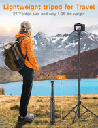 Phone Tripod Stand, 84" Tall Flexible Cellphone Tripod for iPhone with Gooseneck Remote, Portable Phone Stand for Recording, Compatible with iPhone 14 13 12 pro Android Camera