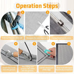 Window Screen Replacement,Screen Door Repair Kit, 48"x178" Black Window Screen Mesh,Including 50 FT Splines+Hooks+2 Rollers+8 Clips+Scissors+Knife+Tape Measure,Fully Equipped Window Screen Repair Kit