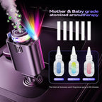 Retractable Car Charger with Aromatherapy and Starlight, 5 in 1 USB C Car Charger Adapter, 69W Fast Charging Cars Phone Chargers, Cars Air Freshener Compatible with iPhone 16 15 14 13 12 and Android