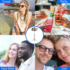 Aluminum Alloy Selfie Stick Tripod with Remote, Foldable Travel Tripod Stand 270 Rotation Compatible with iPhone/Android/Go Pro Camera