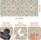Mouse Pad Large Boho with Daisy Flowers Non-Slip Gaming Desk Mat with Stitched Edge Laptop Keyboard Desk Pad for Work Home Gaming (35.4 x 15.7 Inches)