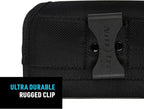 Nite Ize Clip Case Sideways Universal Rugged Holster - Protective Holster for Men's & Women's Belts - Phone Utility Belt Pouch - Phone Accessories - X-Large, Black
