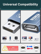 4K DisplayPort to HDMI Adapter 2-Pack, JSAUX DP PC to HDMI Monitor Converter Video UHD 2K@120Hz,4K@30 DP to HDTV Male to Female Uni-Directional adapter Compatible with Dell, Lenovo, HP,GPU, AMD -White