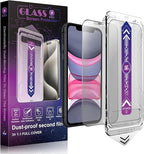 2 Pack Matte Screen Protector for iPhone 11 and iPhon XR 6.1-Inch Auto Dust Removal, No Bubbles, Tempered Glass Film, Easy Installation