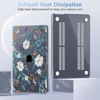 Case for MacBook Air 15 Inch 2025 2024 2023 Release M4 A3241 M3 A3114 M2 A2941, Hard Shell with Screen Protector & Keyboard Cover, Compatible with Touch ID, Rustic Flowers