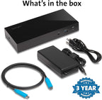 Kensington SD4820P USB-C Docking Station for Dell, HP, Lenovo, Surface, PixelBook, Pixel Slate- Dual 4K Video, 60W PD (K38042US)