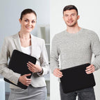 RAINYEAR 15.6 Inch Laptop Sleeve Protective Case Soft Lining Zipper Cover Padded Carrying Bag Compatible with 15.6" Notebook Computer Ultrabook Chromebook (Black, Upgraded Version)