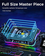 KeiBn Gaming Laptop Cooling Pad, Laptop Cooler with 5.5inch Cooling Fan, Rapid Cooling Fan Laptop 15.6-19.3inch, Infinitely Variable Speed, 7 Height Stands, 2 USB Ports-K1 5V