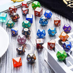 DND Dice Set, 20 X 7 Polyhedral Dice (140 Pieces) Two-Color for Dungeons and Dragons DND RPG MTG Table Game 20 Colors Dice with 1 Large