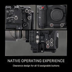 Tilta Camera Cage Compatible with Canon C80 Pro Kit - V Mount | Includes Tilta Universal 15mm LWS Baseplate, Wooden Handle, Battery Plate & More | NATO, Cold Shoe, 1/4"-20 & 3/8"-16 Threads