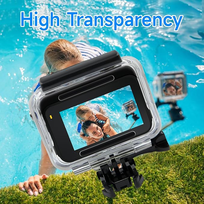 SHOOT Waterproof Housing Case for Insta 360 Ace Pro Diving Protective Underwater Shell with Quick Release Bracket & Thumbscrew Accessories