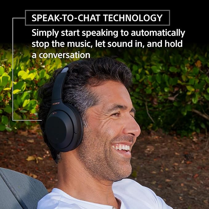 Sony WH-1000XM4 Wireless Premium Noise Canceling Overhead Headphones with Mic for Phone-Call and Alexa Voice Control, Midnight Blue WH1000XM4