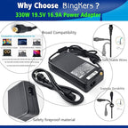 Bingkers. New 330W 19.5V 16.9A Power Adapter Power Supply ADP-330AB B for 330W Clevo P370SM-A, P570WM, MSI GT83VR GT73VR GT80S, Asus ROG GX700VO-GB012T Computer 330w Power Supply 4 Holes