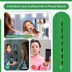 SUCKY Silicone Suction Phone Case Adhesive Mount - Anti-Slip Holder, Hands-Free Fidget Toy, Phone Accessory for iPhone and Android - Sticky Grip for Selfies, Videos, and Tiktok - Pine Green