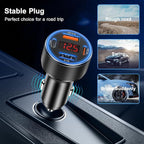 Car Charger USB C, Besgoods 4 Ports Cigarette Lighter USB Charger USB C Car Adapter PD/QC Fast Charging with Voltmeter for iPhone 16 15 14 13 12 Galaxy S24 S23 A54 A15 Android Dash Cam, 2Pack