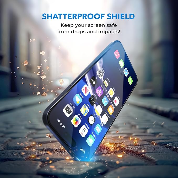 Deppa |2 Pack| for iPhone 16 Pro Max (6.9') Anti-Blue Light Screen Protector '| Scratch Resistant Tempered Glass | 3D Edge to Edge Coverage | Easy Installation Kit | Eye Safeguard TÜV Certified