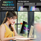 Magnetic Laptop Privacy Screen 13.3 Inch for 16:9 Computer Monitor, 13" Removable Anti Glare Protector Blue Light Filter Shield Compatible with Lenovo Hp Dell Acer Asus Thinkpad Envy Xps