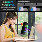 Magnetic Laptop Privacy Screen 16"&16.1" for 16:9 Computer Monitor, Removable Anti Glare Protector Blue Light Filter Shield Compatible with Lenovo Hp Dell Acer Asus Thinkpad Envy Xps
